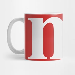 Letter M Lower Case m Alphabet gift for boys & girls Mug